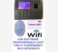 MARCATEMPO ELETTRONICO MOD. SVAR3-FINGER/TSL-WIFI CON SOFTWARE PROFESSIONALE LIGHT FINO A 10 DIPENDENTI, IMPRONTA DIGITALE, BADGE DI PROSSIMITA', WI-FI ED ASSISTENZA PER L'INSTALLAZIONE