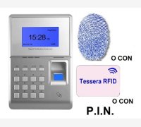 TIMBRACARTELLINI CON LETTORE IMPRONTE DIGITALI E RFID MOD. SVAR2-FINGER CON SOFTWARE DI RILEVAZIONE PRESENZE IN ITALIANO UTILIZZABILE PER SEMPRE SENZA OBBLIGO DI CONTRATTO DI MANUTENZIONE, CON 82 TESSERE E TELEASSISTENZA GRATUITA PER L'INSTALLAZIONE