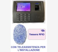 MARCATEMPO BIOMETRICO MOD. SVAR3-FINGER/A CON LETTORE DI IMPRONTE DIGITALI E TESSERE RFID, SOFTWARE IN ITALIANO ED ASSISTENZA PER L'INSTALLAZIONE