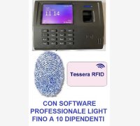 MARCATEMPO ELETTRONICO MOD. SVAR3-FINGER/TSL CON SOFTWARE PROFESSIONALE LIGHT FINO A 10 DIPENDENTI, IMPRONTA DIGITALE, BADGE DI PROSSIMITA' ED ASSISTENZA PER L'INSTALLAZIONE