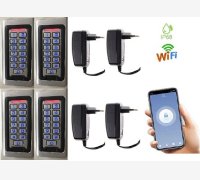 CONFEZIONE DA 4 LETTORI DI CONTROLLO ACCESSI ANTIVANDALO, WI-FI, MOD. APRIPORTA-SUBACQUEO, PER APERTURA PORTE CON TESSERE DI PROSSIMITA' O CODICE PIN COMPLETI DI ALIMENTATORE, AL PREZZO COMPLESSIVO DI