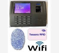 MARCATEMPO BIOMETRICO MOD. SVAR3-FINGER/A-WIFI CON LETTORE DI IMPRONTE DIGITALI E TESSERE RFID, WI-FI E SOFTWARE IN ITALIANO ED ASSISTENZA PER L'INSTALLAZIONE