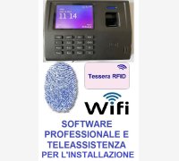 MARCATEMPO BIOMETRICO MOD. SVAR3-FINGER/TS-WIFI CON LETTORE DI IMPRONTE DIGITALI E TESSERE RFID, SOFTWARE IN ITALIANO IN VERSIONE PROFESSIONALE ED ASSISTENZA PER L'INSTALLAZIONE