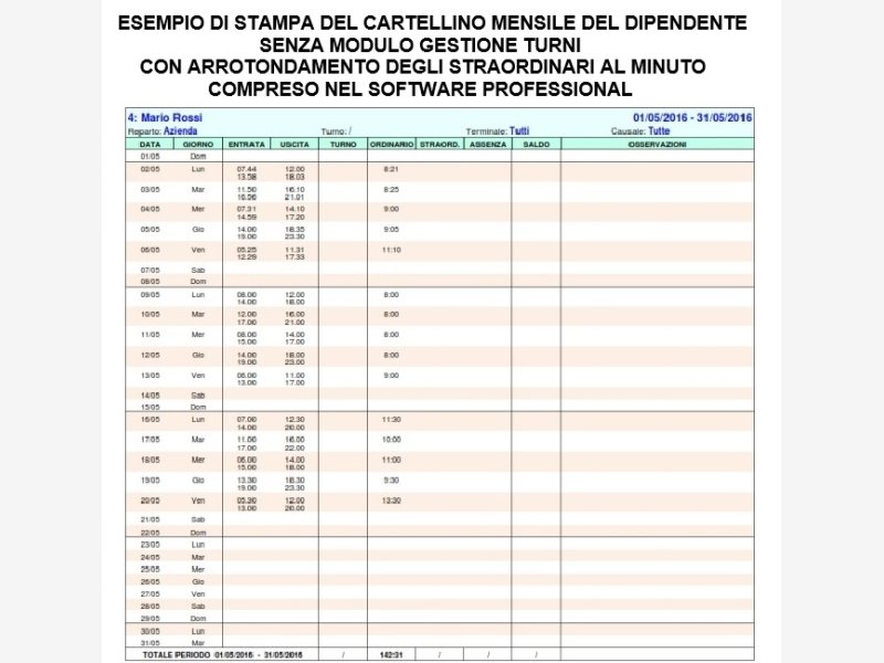 RILEVAZIONE PRESENZE MOD. TIMBRA CARTELLINO SAODY ® FINO A 6 TIMBRATURE AL  GIORNO, PREPROGRAMMATO DA NOI, CON 2 BATTERIE, 100 CARTELLINI SAODY ® E