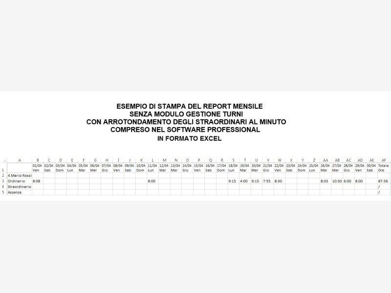 TERMINALE DI RILEVAZIONE PRESENZE PER TIMBRATURA ORAIO DI LAVORO DIPENDENTI  CON CARTELLINI SAODY E CONTRATTO DI ASSISTENZA SOFTWARE COMPRESO NEL PREZZO